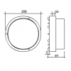 Aplique LED de pared redondo, 6W, IP44 